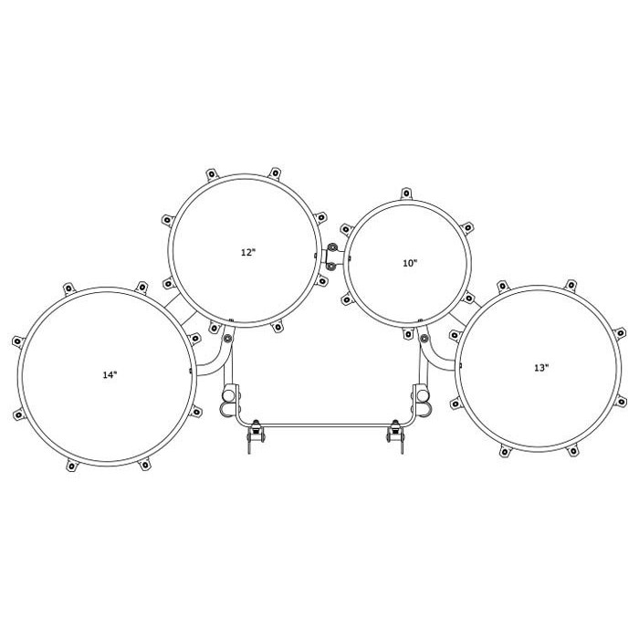 Tama MT0234K-SGW Fieldstar Rudiment Marching Tenor Drum large quad 10
