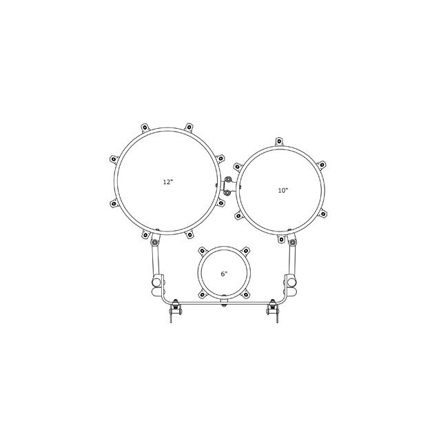 Tama MT602L-DCF Fieldstar Rudiment Marching Tenor Drum trio 6