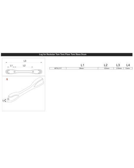Tama MTHL11T Bracket with 11