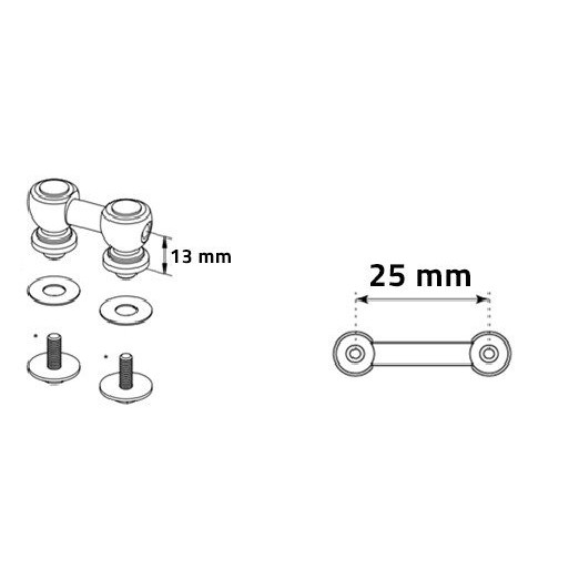 Tama MTL30 Single Lug for tom & snare drum w/ Spacer for S.L.P. Snare Drums - Chrome