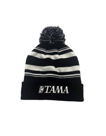 Tama TAMA-BOMMEL Beanie with Bobble - Black & White with Logo