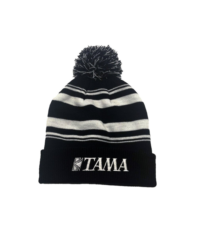 Tama TAMA-BOMMEL Beanie with Bobble - Black & White with Logo