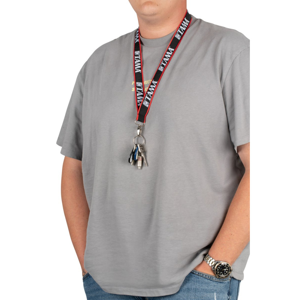 Tama TAMA-LANYARD Lanyard - Red/Black with white logo