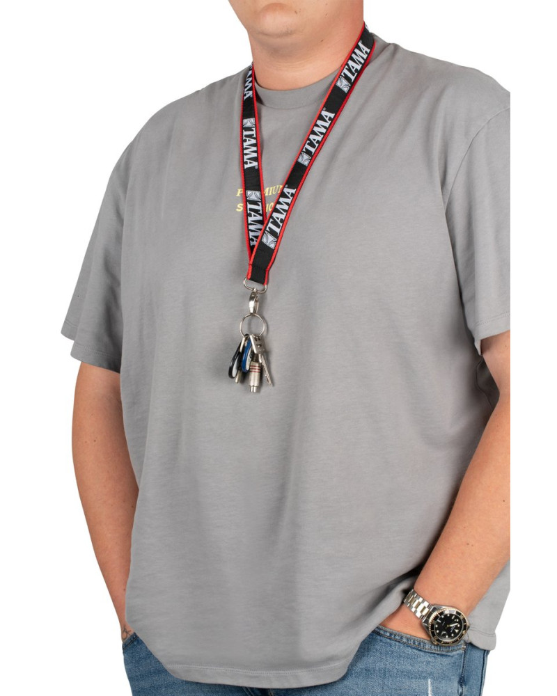 Tama TAMA-LANYARD Lanyard - Red/Black with white logo