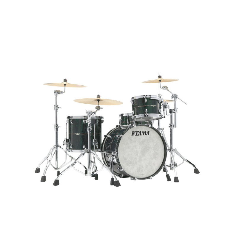 Tama TB30CZSS-CDKG STAR Bubinga Shell Kit 3 pcs - Dark Green Cordia/Chrome HW
