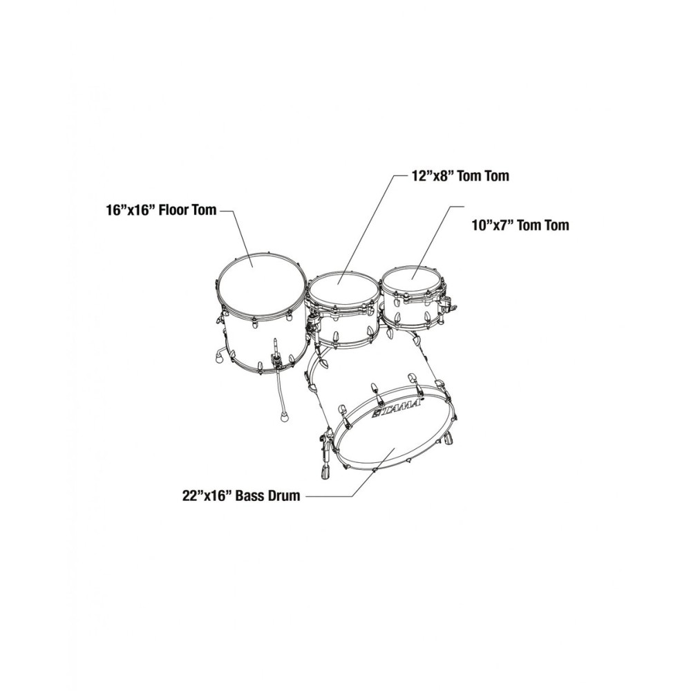 Tama TB42RZSS-LNTI STAR Bubinga Shell Kit 4 pcs - Natural Indian Laurel/Chrome HW