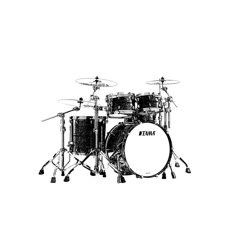 Tama TB42RZSS-PBK STAR Bubinga Shell Kit 4 pcs - Piano Black/Chrome HW