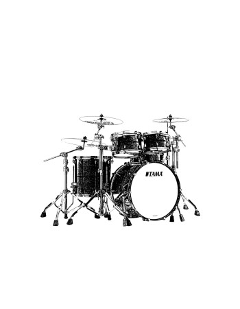 Tama TB42RZSS-SKB STAR Bubinga Shell Kit 4 pcs - Smoky Black/Chrome HW