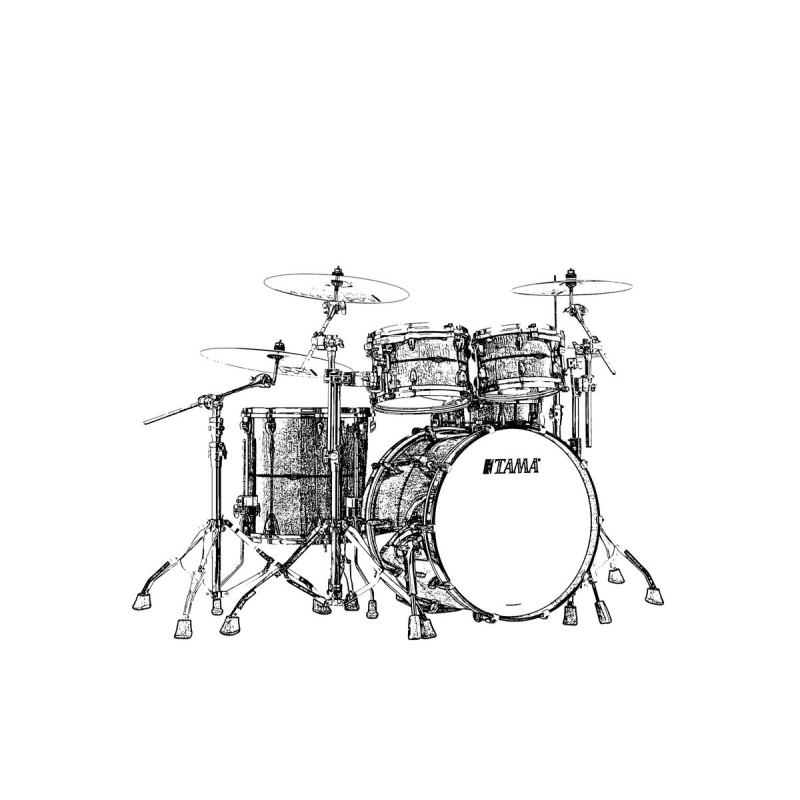 Tama TM42RZSS-PBK STAR Maple Shell Kit 4 pcs - Piano Black/Chrome HW