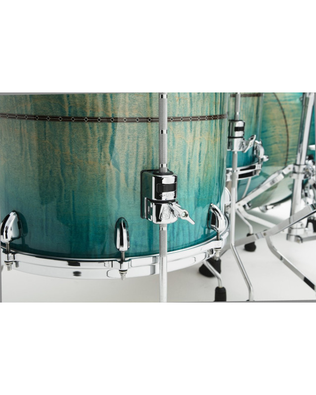 Tama TM42RZSS-RECB STAR Maple Shell Kit 4 pcs - Emerald Sea Curly Maple Burst/Chrome HW