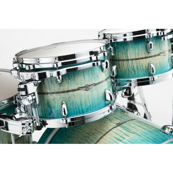 Tama TM42RZSS-RECB STAR Maple Shell Kit 4 pcs - Emerald Sea Curly Maple Burst/Chrome HW