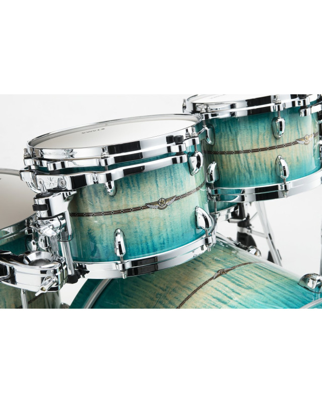 Tama TM42RZSS-RECB STAR Maple Shell Kit 4 pcs - Emerald Sea Curly Maple Burst/Chrome HW