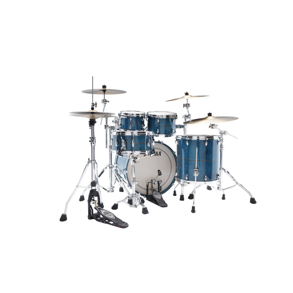 Tama TM42RZSS-ROLC STAR Maple Shell Kit 4 pcs - Ocean Blue Curly Maple/Chrome HW