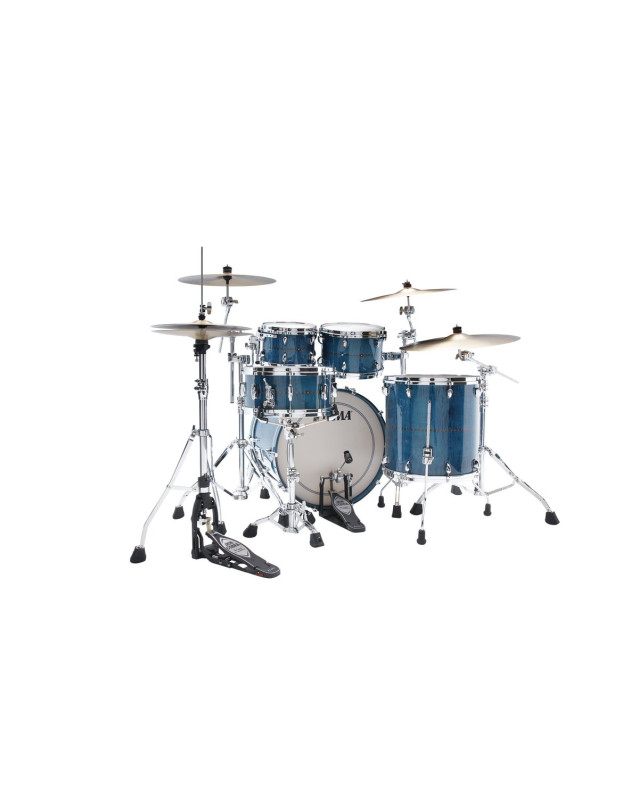 Tama TM42RZSS-ROLC STAR Maple Shell Kit 4 pcs - Ocean Blue Curly Maple/Chrome HW