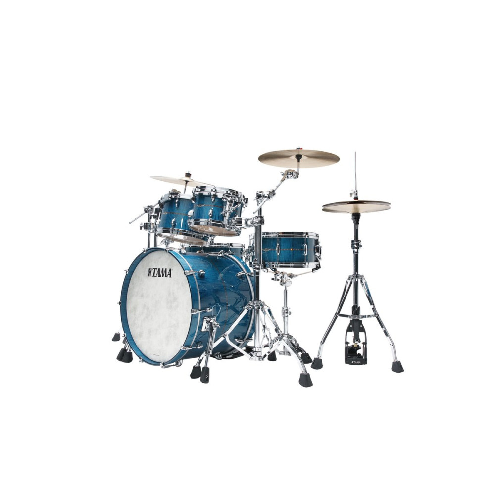 Tama TM42RZSS-ROLC STAR Maple Shell Kit 4 pcs - Ocean Blue Curly Maple/Chrome HW