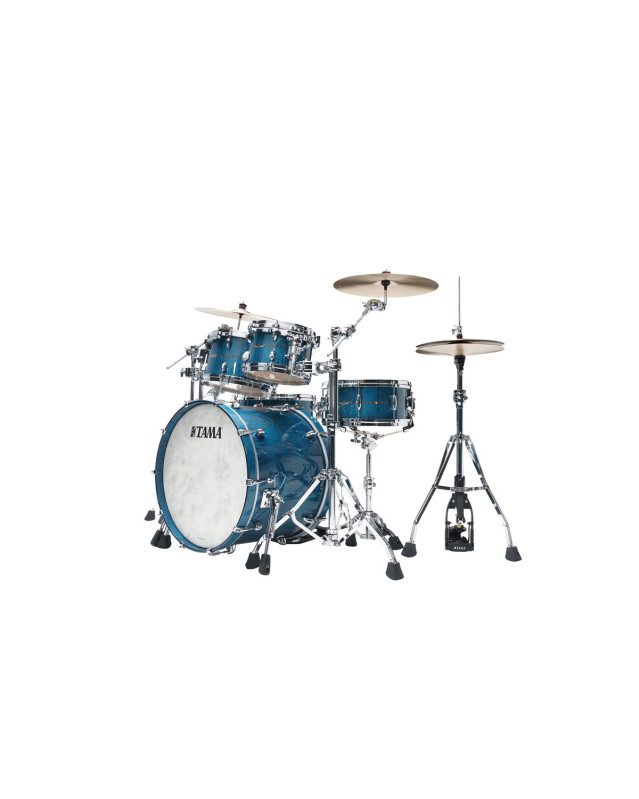 Tama TM42RZSS-ROLC STAR Maple Shell Kit 4 pcs - Ocean Blue Curly Maple/Chrome HW