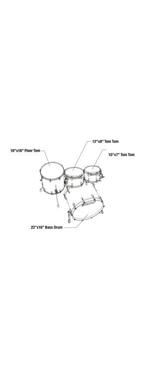 Tama TM42RZSS-SDR STAR Maple Shell Kit 4 pcs - Solid Candy Red/Chrome HW