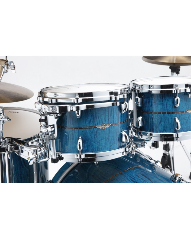 Tama TMT1413D-ROLC STAR Maple Rack Tom 14 - Ocean Blue Curly Maple