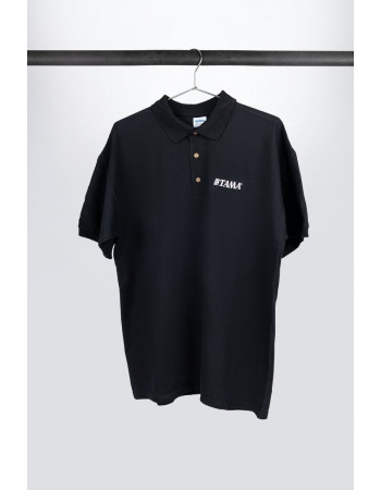 Tama TP14-S polo in black with logo on left chest