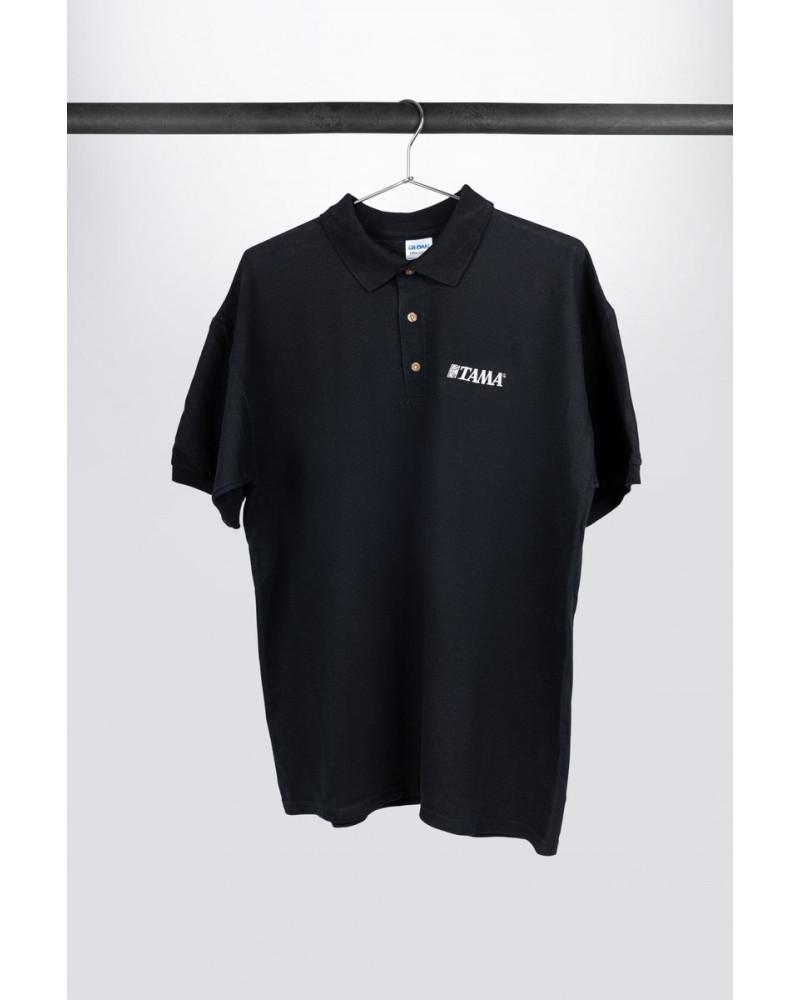 Tama TP14-S polo in black with logo on left chest