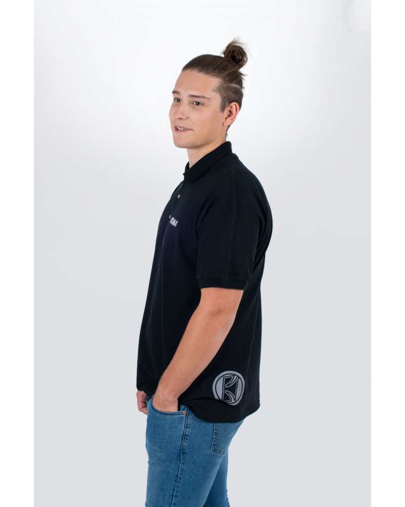 Tama TP14-S polo in black with logo on left chest