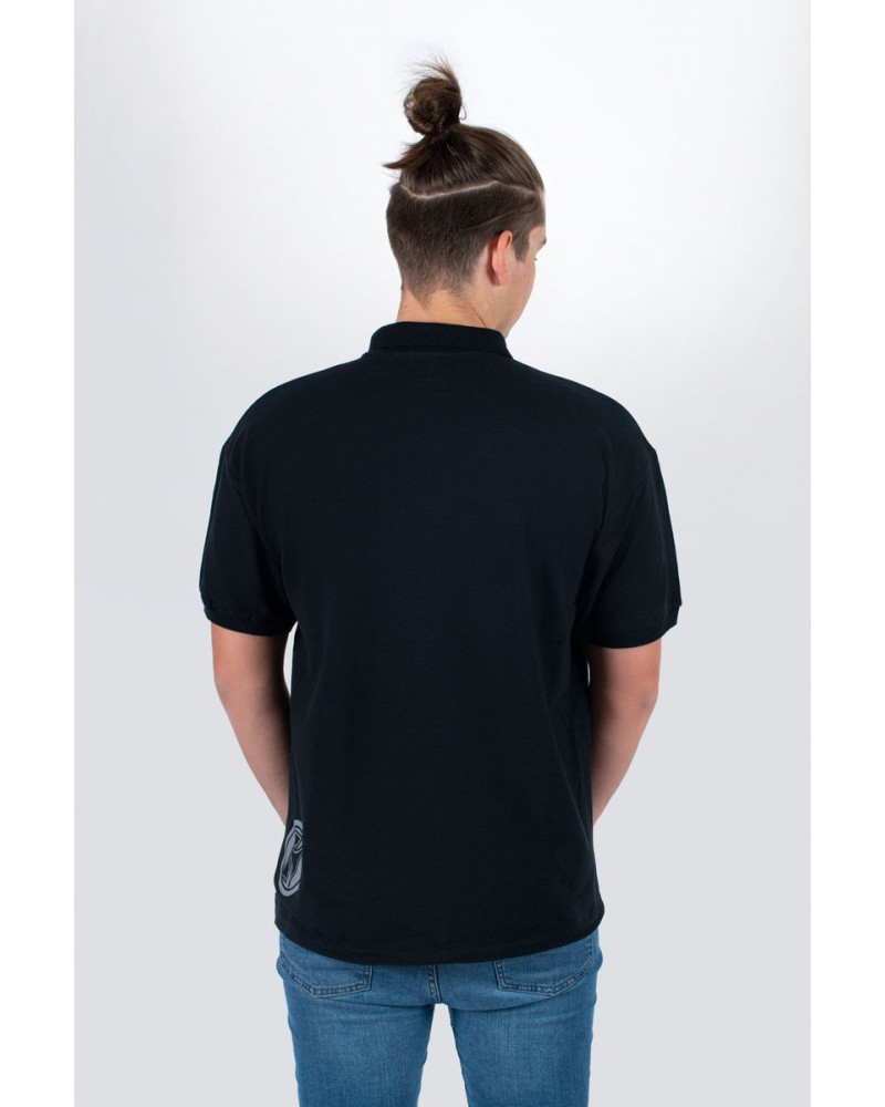 Tama TP14-S polo in black with logo on left chest