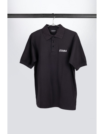 Tama TS10POLOBK-S black polo with embroidered logo on chest