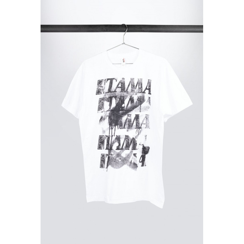 Tama TT10GHET-XXL t-shirt in white with Spray Paint frontprint