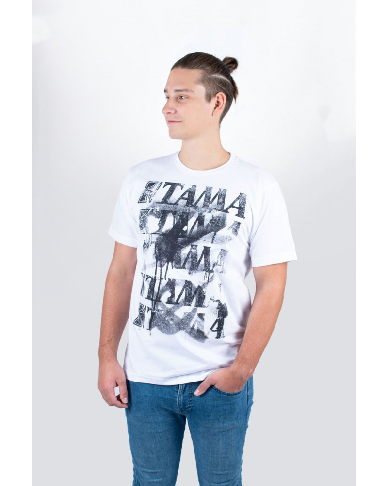 Tama TT10GHET-XXL t-shirt in white with Spray Paint frontprint