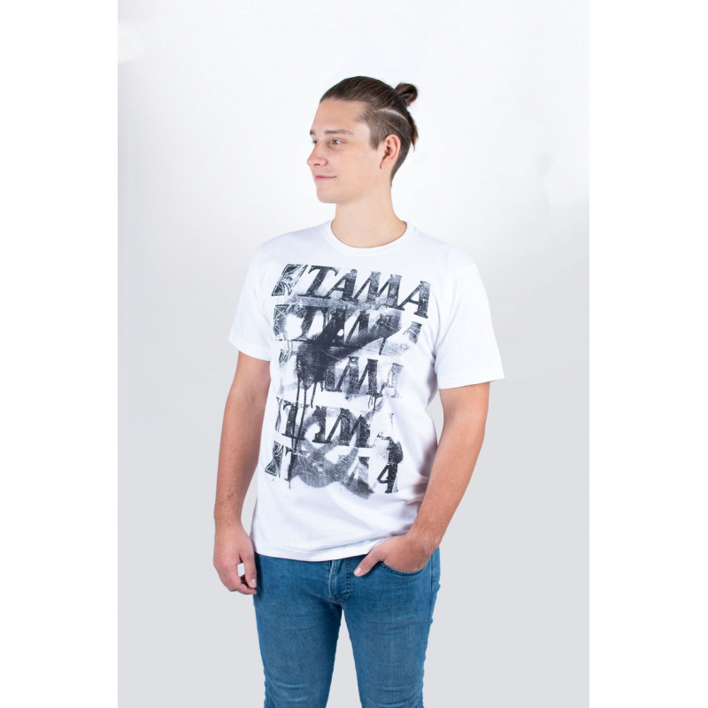 Tama TT10GHET-XXL t-shirt in white with Spray Paint frontprint