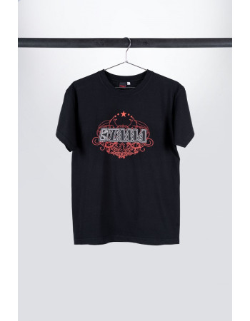 Tama TT110-L t-shirt in black with white-red Tribal logo on chest
