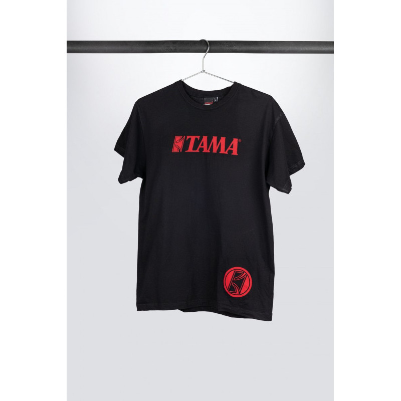 Tama TT113-S t-shirt in black with red logo on chest