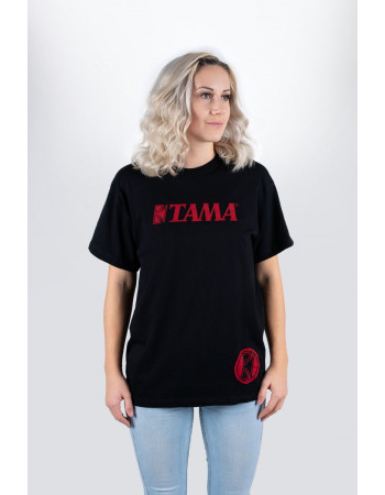 Tama TT113-S t-shirt in black with red logo on chest
