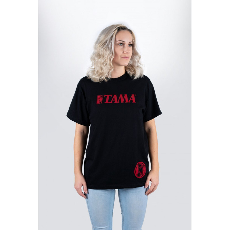 Tama TT113-S t-shirt in black with red logo on chest