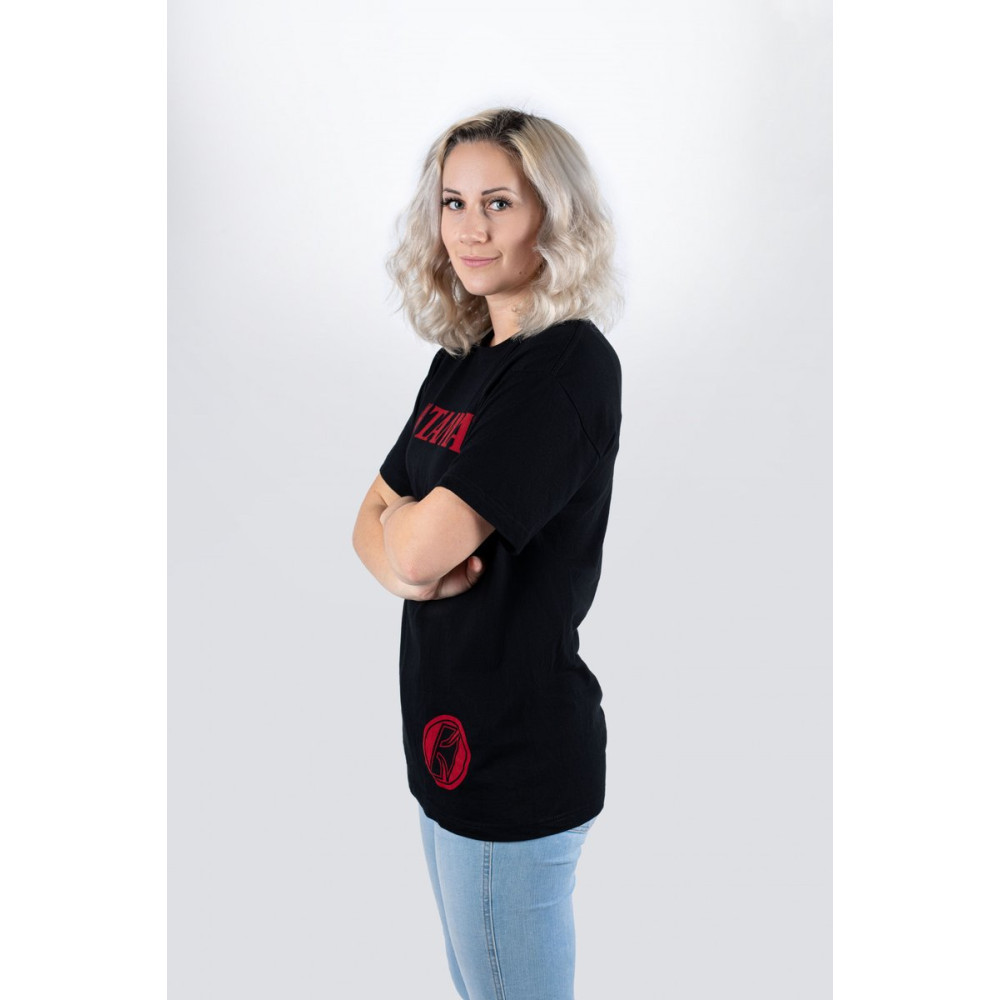 Tama TT113-S t-shirt in black with red logo on chest