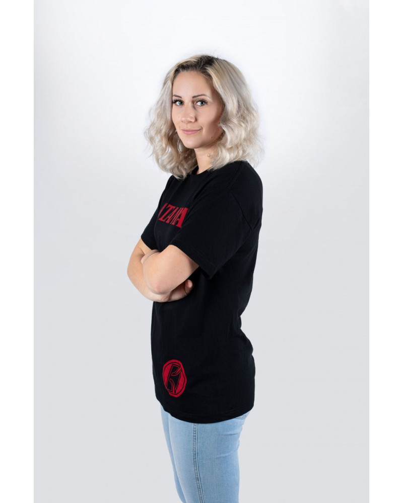 Tama TT113-S t-shirt in black with red logo on chest