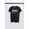 Tama TT11CHEKBK-S t-shirt in black with Checkered Tee print