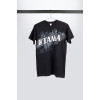 Tama TT11FLOBK-L t-shirt in black with Flourish Tee print