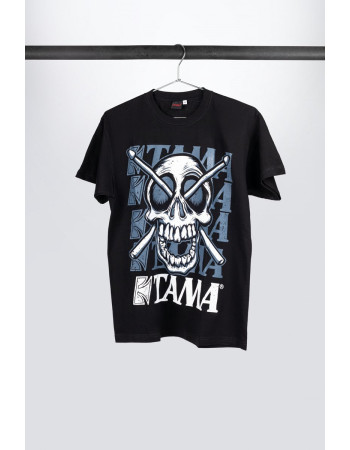 Tama TT11JR-S t-shirt in black with Jolly Roger frontprint