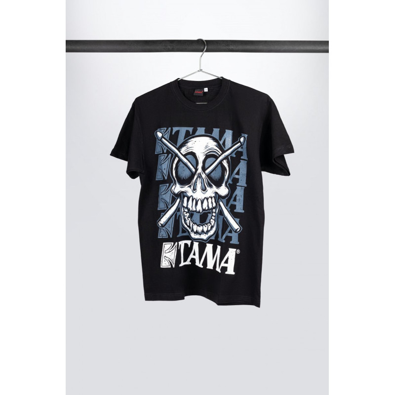 Tama TT11JR-XL t-shirt in black with Jolly Roger frontprint