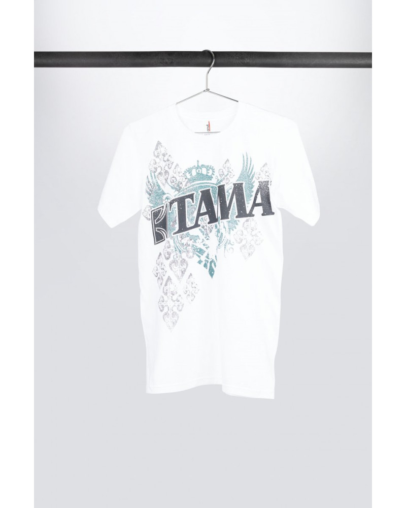 Tama TT11WINGWH-S t-shirt in white with Wings Tee frontprint