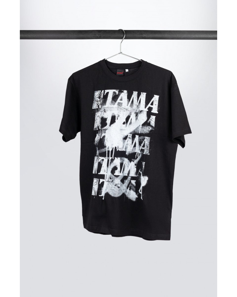 Tama TT12GR-M t-shirt in black with Spray Paint frontprint