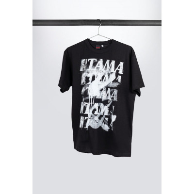 Tama TT12GR-XL t-shirt in black with Spray Paint frontprint