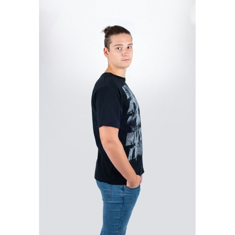 Tama TT12GR-XXL t-shirt in black with Spray Paint frontprint