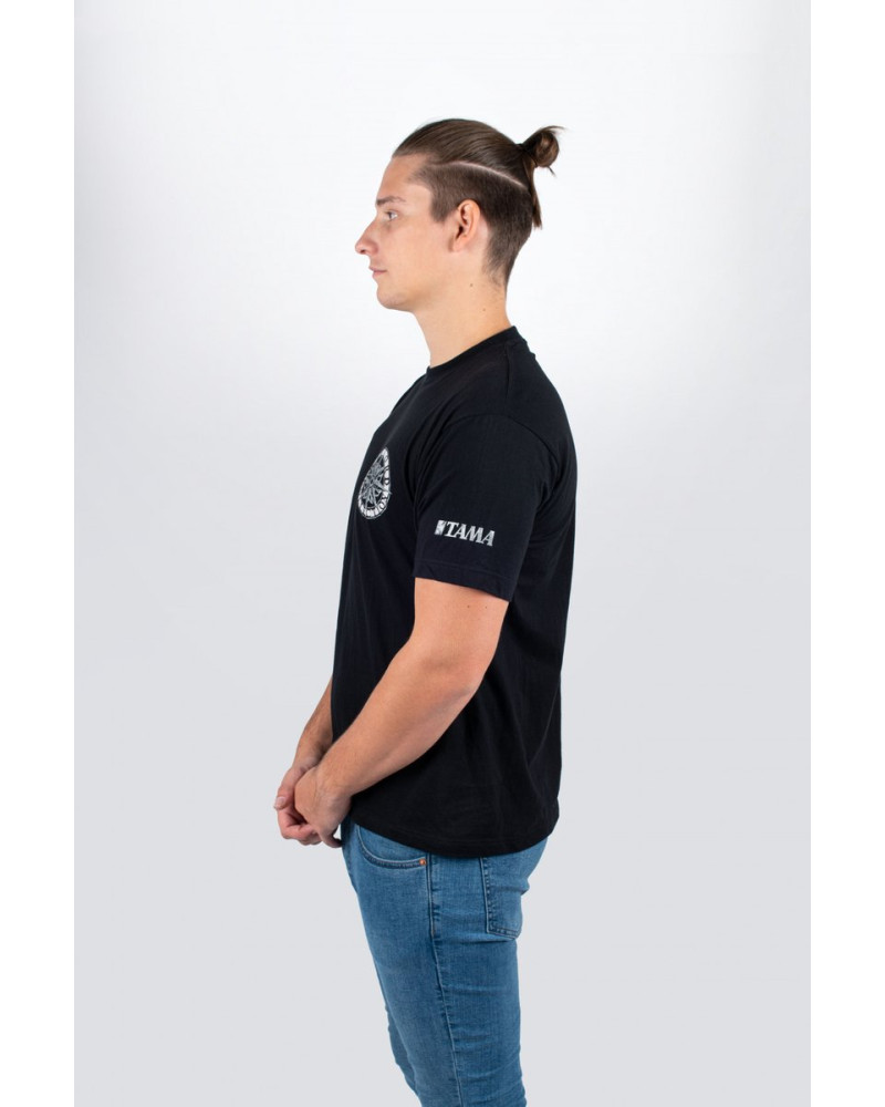 Tama TT207-L t-shirt in black with Warlord logo on chest
