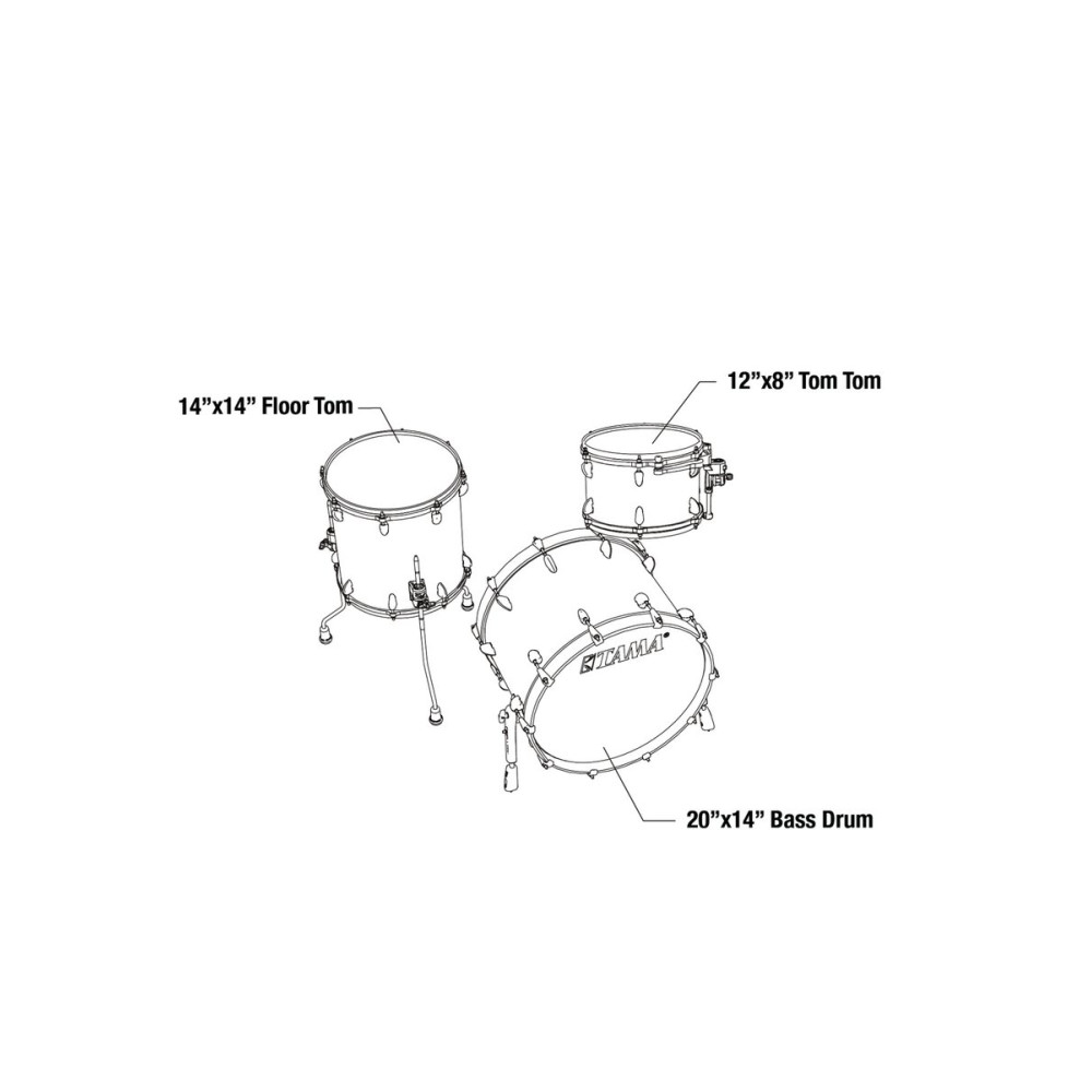 Tama TW30CZS-RSC STAR Walnut Shell Kit 3 pcs - Roasted Japanese Chestnut/Chrome HW