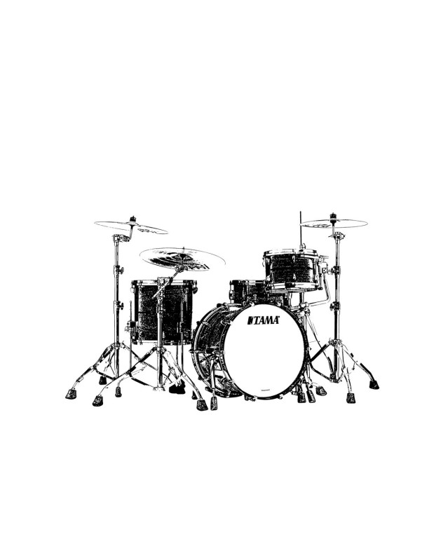 Tama TW30CZS-SKB STAR Walnut Shell Kit 3 pcs - Smoky Black/Chrome HW