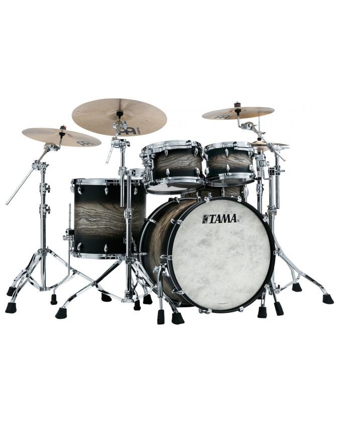 Tama TW42RZS-ASBJ STAR Walnut Shell Kit 4pcs - Satin Black Japanese Sen Burst/Chrome HW
