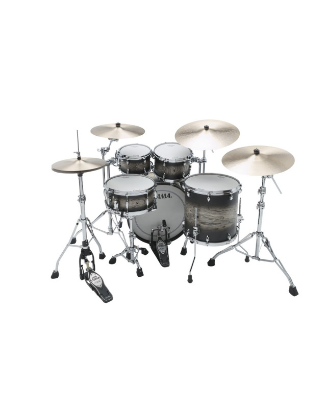 Tama TW42RZS-ASBJ STAR Walnut Shell Kit 4pcs - Satin Black Japanese Sen Burst/Chrome HW