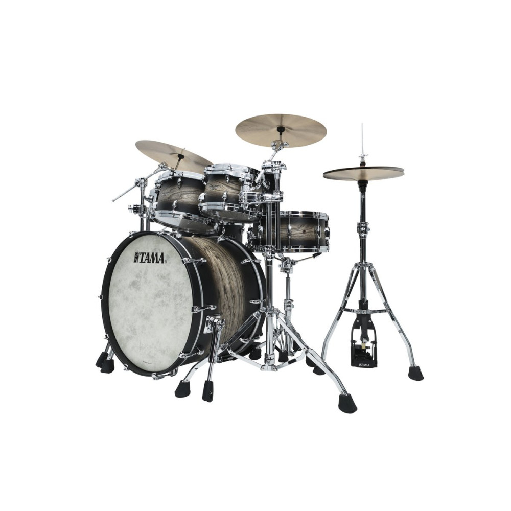 Tama TW42RZS-ASBJ STAR Walnut Shell Kit 4pcs - Satin Black Japanese Sen Burst/Chrome HW